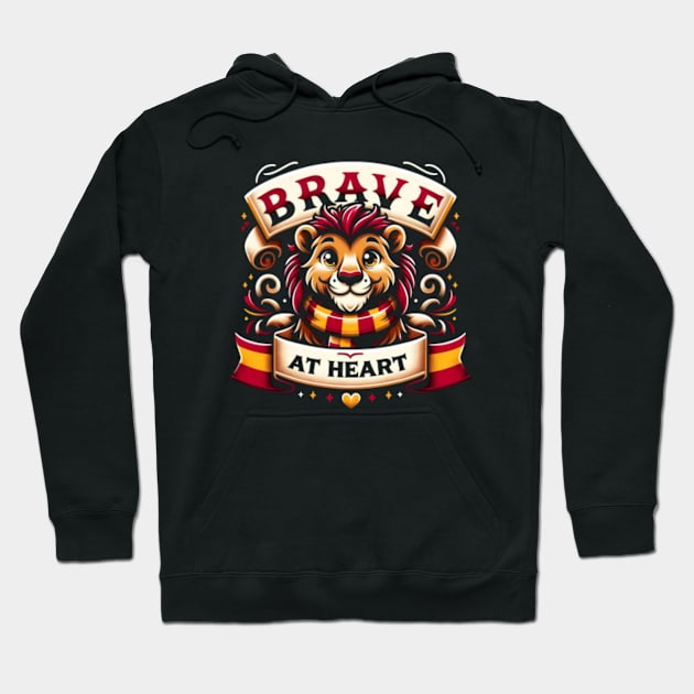 Brave at Heart - Wizard Lion - Fantasy Hoodie by Fenay-Designs